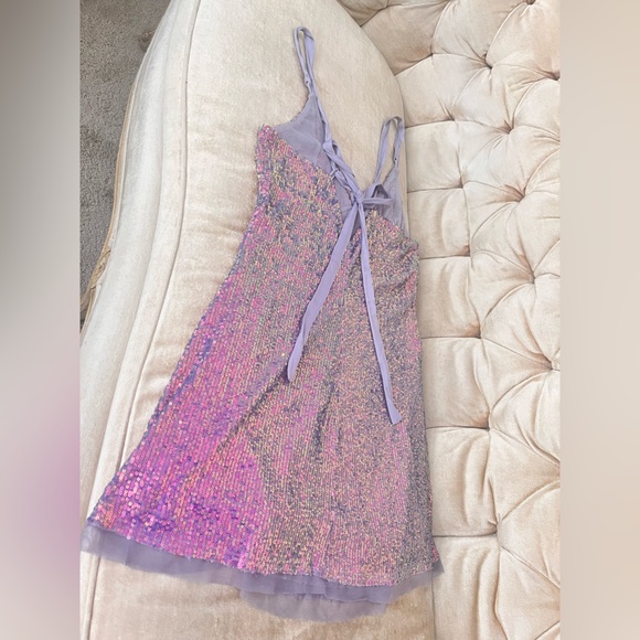 Free People Intimately Gold Rush Mini Sequin Dress Size S Petite NYE - Picture 15 of 15